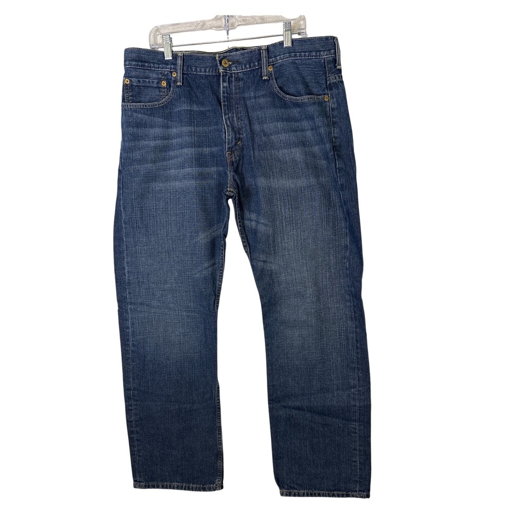 Levis 569 Loose Straight Leg Jeans Mens 36x34 Medium Wash Blue Denim Relaxed Fit